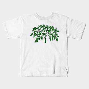 Lush Greenery - Refreshing and Vibrant Leafy Plant Illustration Kids T-Shirt